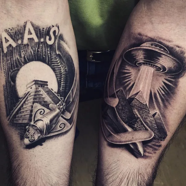Biomechanical tattoo by Floyd Varesi in Sissach
