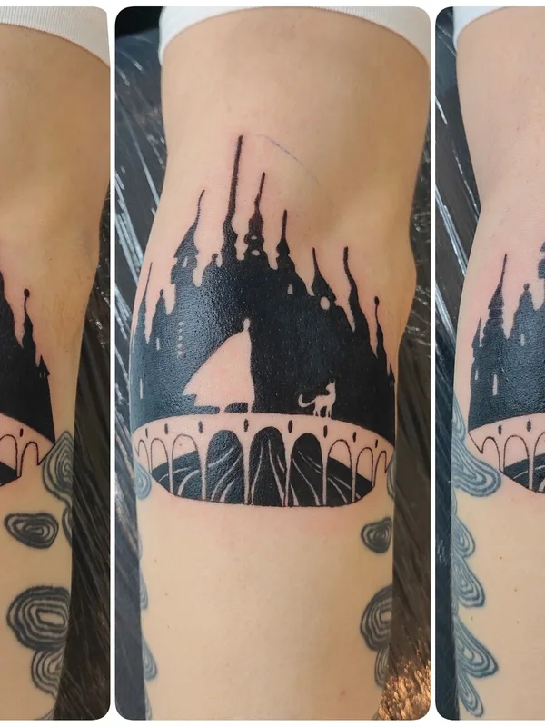 male black blackwork татуировка на forearm #92653 | Тату мастер Anna Chepusenko
