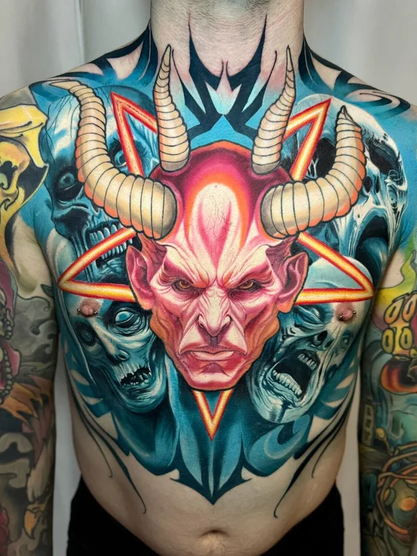 male color illustrative татуировка на chest #92603 | Тату мастер Stanislav Ermakov