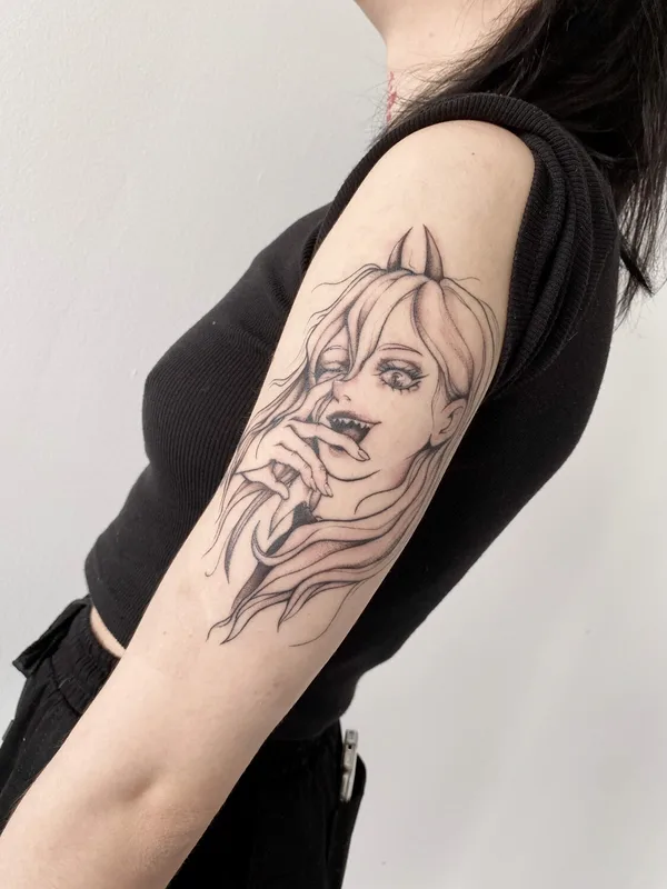 female black anime 타투 부위 forearm #93221 | 타투이스트 Yulia  Dardiker 