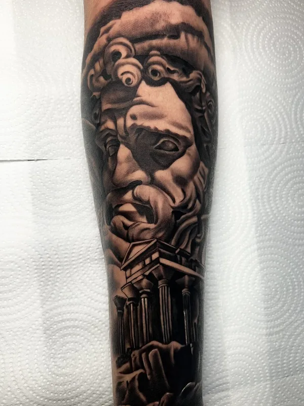 male blackandgrey realism татуировка на forearm #96957 | Тату мастер Daniel Escalante