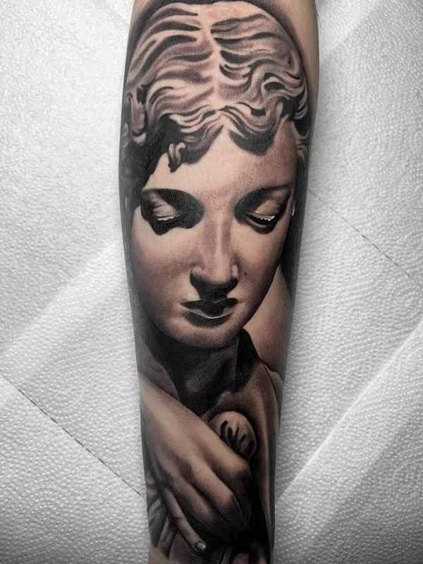 male blackandgrey realism татуировка на forearm #96961 | Тату мастер Daniel Escalante