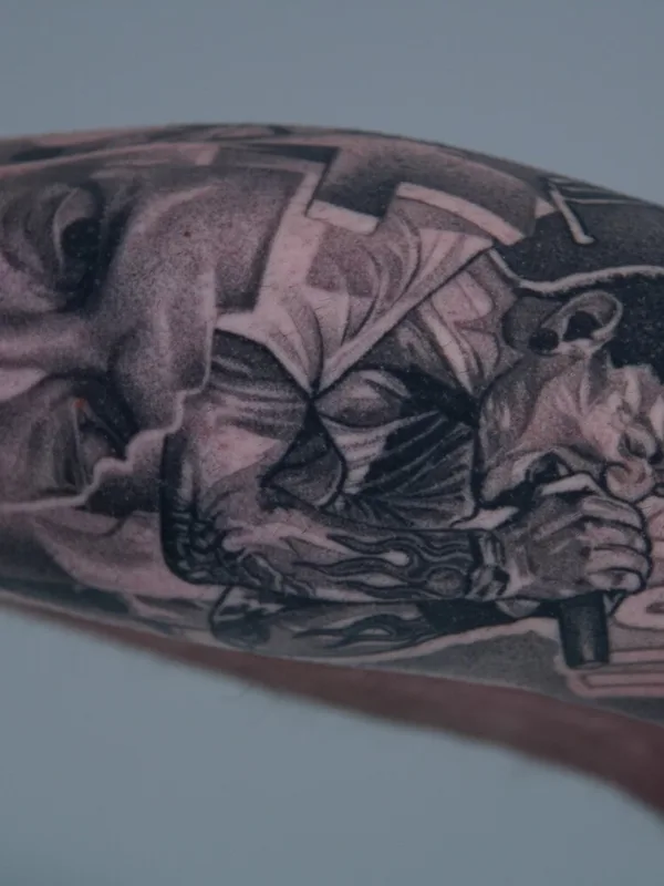 black and grey realism tattoo on forearm #92748 | Tattoo Artist Lucian Tatar