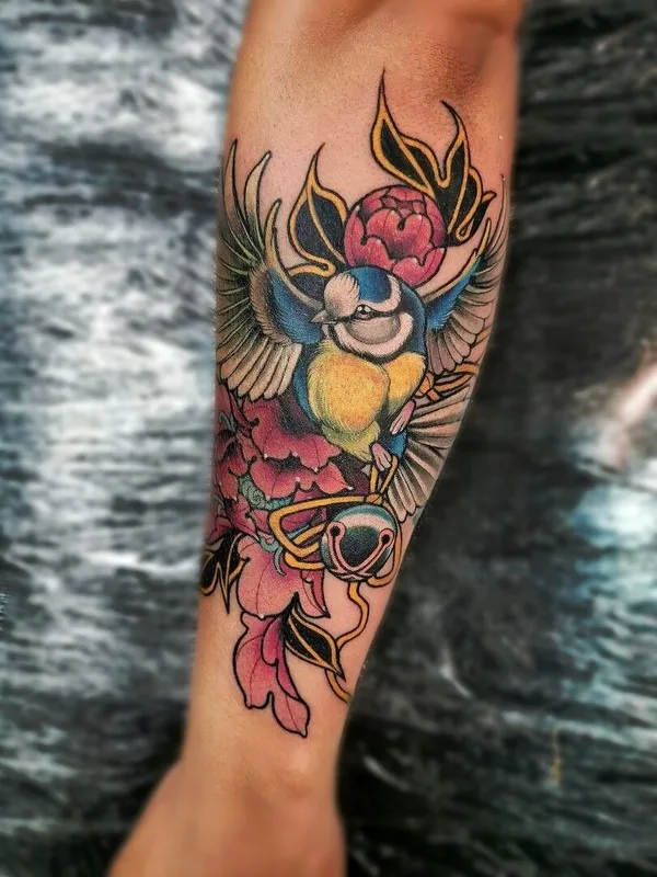 color neo-traditional татуировка на forearm #92805 | Тату мастер Ninel Dmitrieva