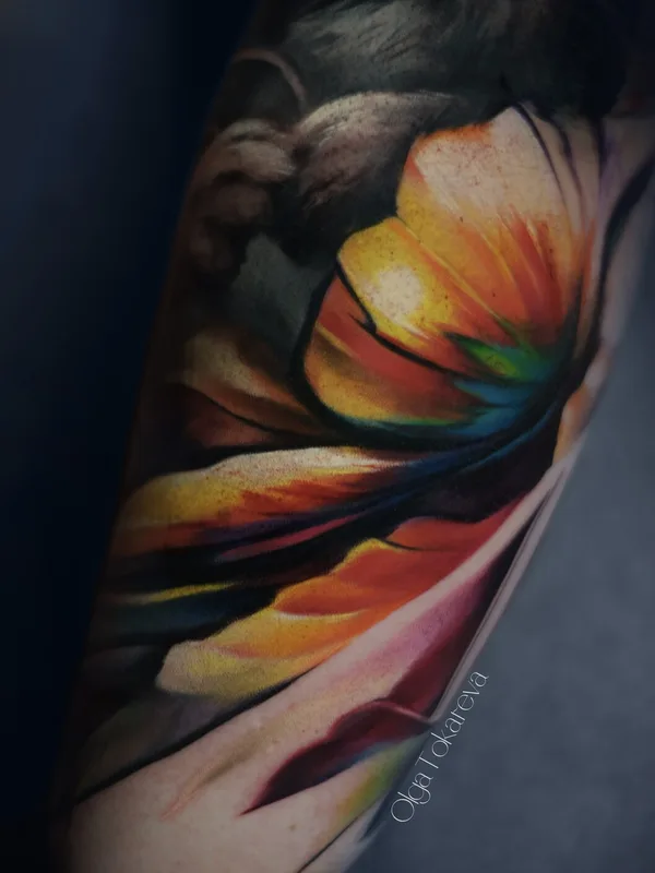 color botaniс татуировка на forearm #101933 | Тату мастер Ольга Токарева