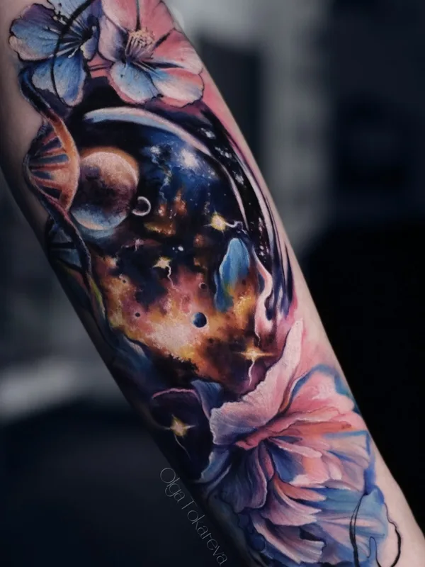female color authorsstyle татуировка на forearm #101937 | Тату мастер Ольга Токарева