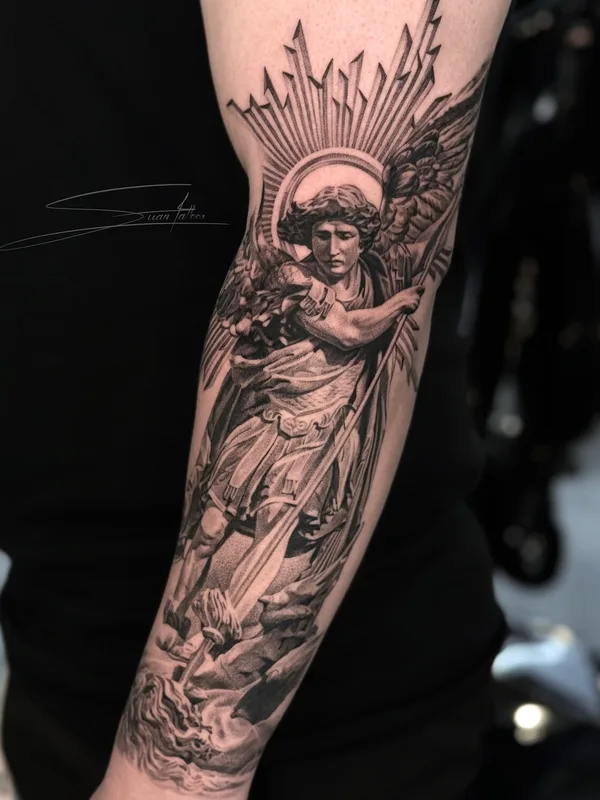 black and grey realism tatuaje en full sleeve #92969 | Tatuador Viacheslav Danh