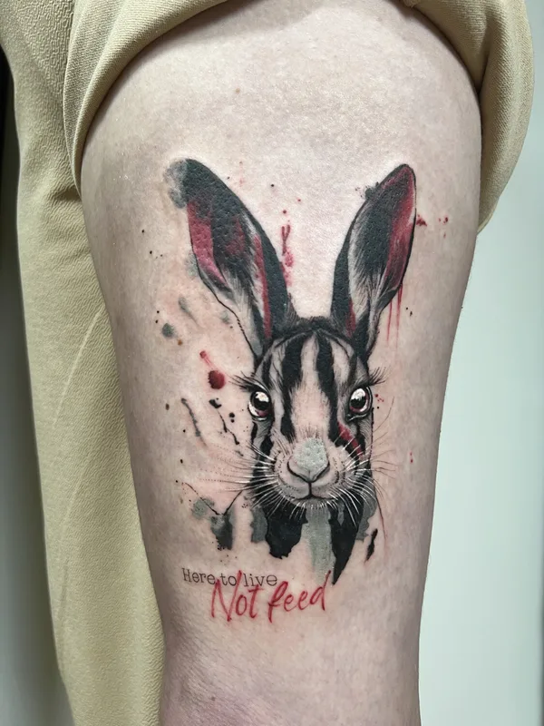 Botanical tattoo by Elena Cherepnina in London