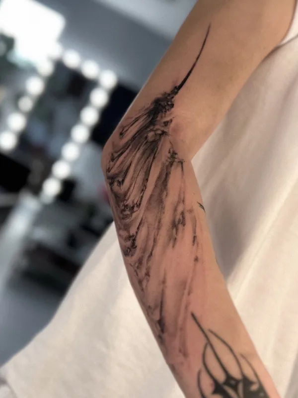 male black abstract 타투 부위 forearm #93577 | 타투이스트 Евгений Таскаев