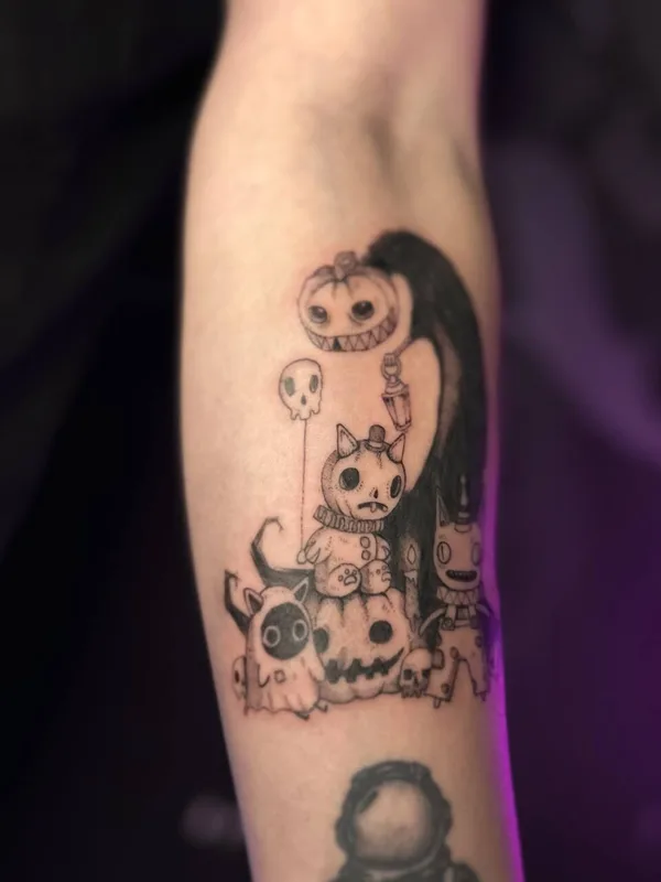 black and grey illustrative Tatuaggio su forearm #93155 | Tatuatore SVEPPNIR