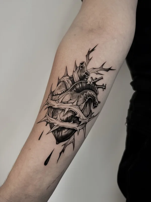 black and grey blackwork татуировка на forearm #93232 | Тату мастер Eesome_tattoo