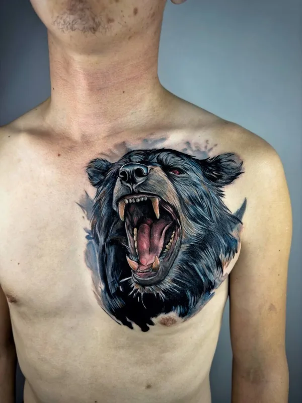 male color realism 타투 부위 chest #93165 | 타투이스트 Султанова Евгения