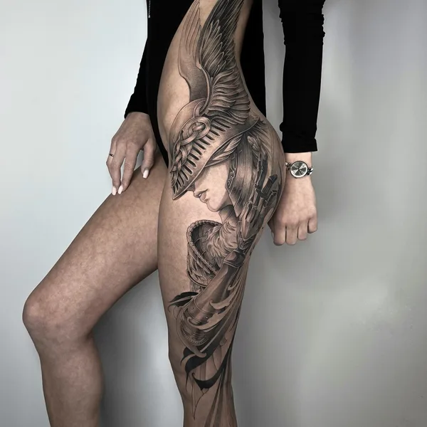 Graphic tattoo by Антон Хасанов in Казань