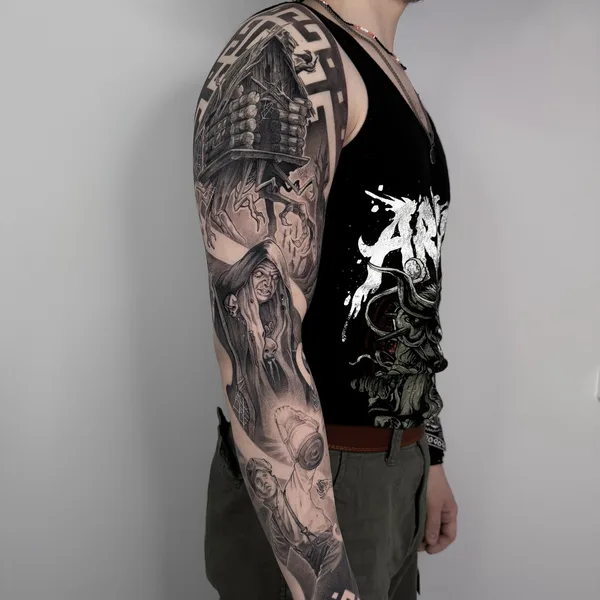 Graphic tattoo by Антон Хасанов in Казань