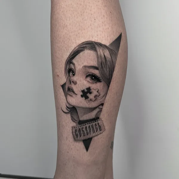 Graphic tattoo by Антон Хасанов in Казань