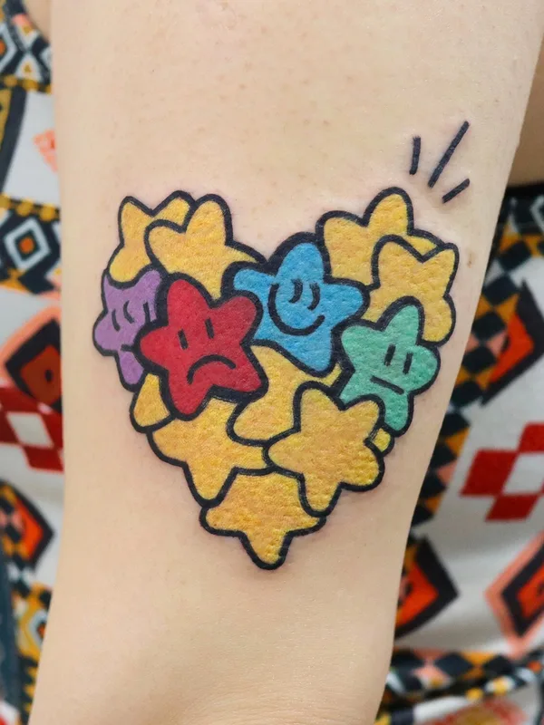 color cartoon Tatuaggio su upper arm #93299 | Tatuatore Keem