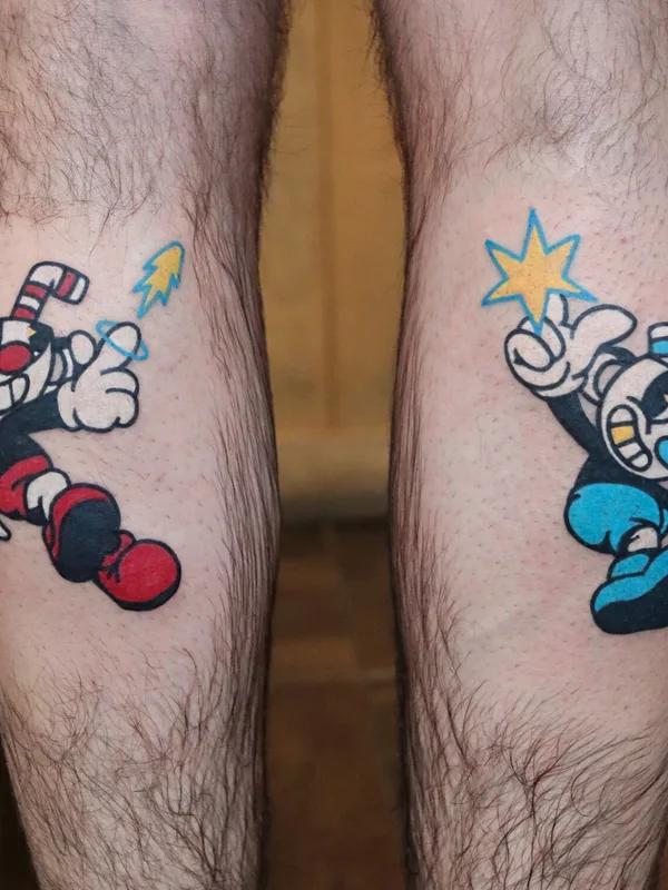 color cartoon Tatuaggio su calf #93301 | Tatuatore Keem