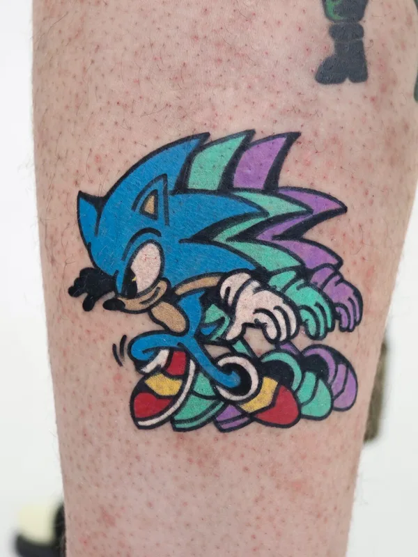 color cartoon Tatuaggio su calf #93305 | Tatuatore Keem