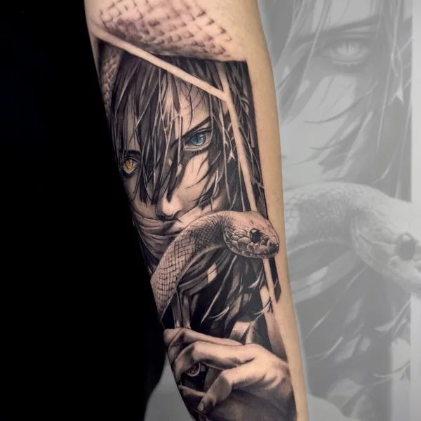 coverup tattoo by Александров Артем in Казань