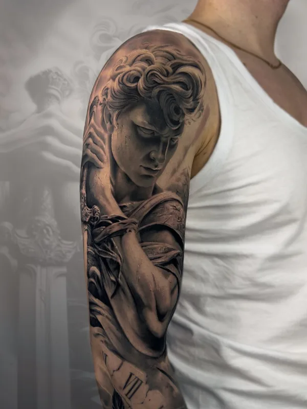 black and grey realism Tatuagem em full sleeve #93487 | Tatuador Александров Артем