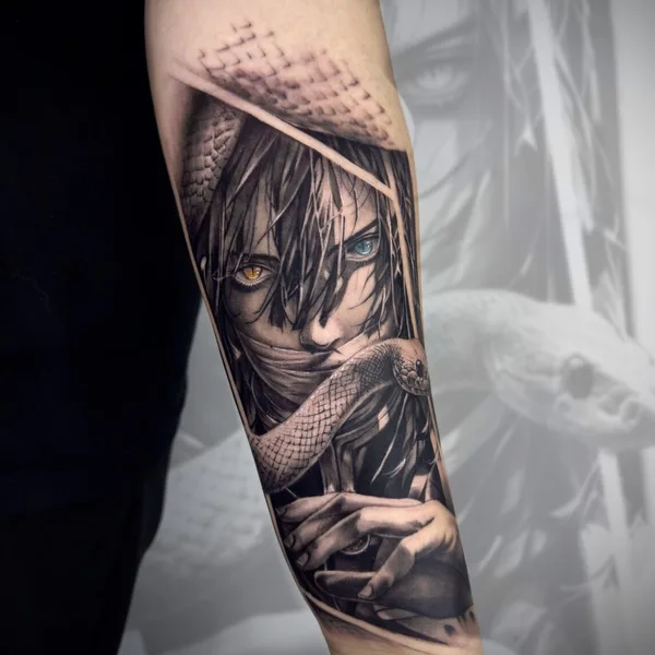 coverup tattoo by Александров Артем in Казань