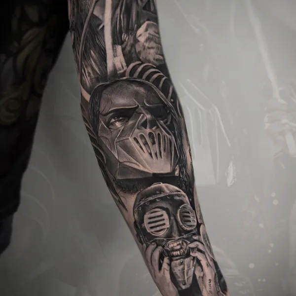 coverup tattoo by Александров Артем in Казань