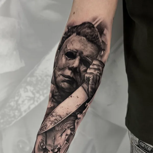 coverup tattoo by Александров Артем in Казань