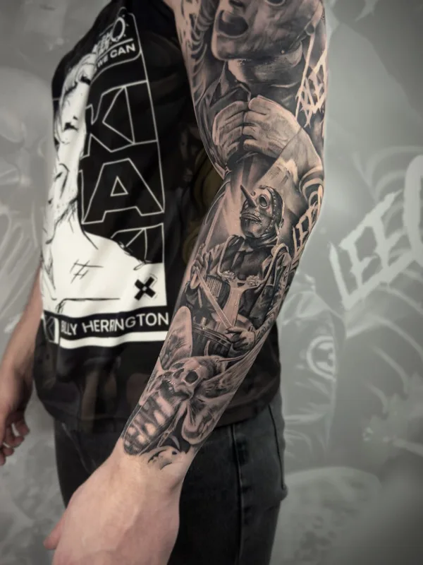 black and grey realism Tatuagem em full sleeve #93496 | Tatuador Александров Артем