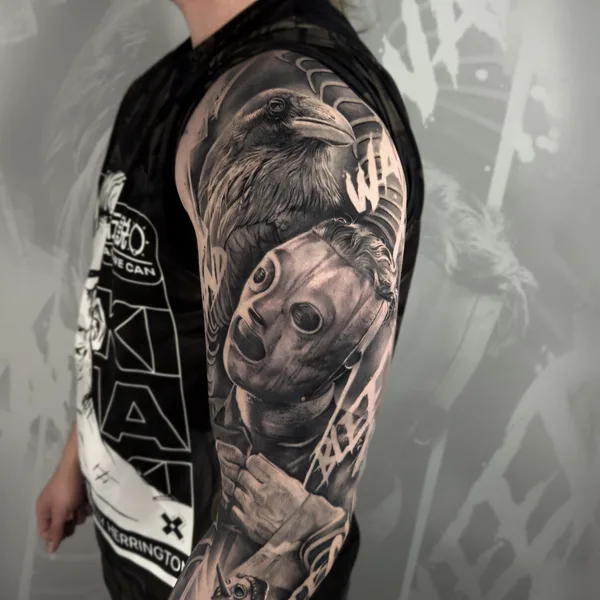 coverup tattoo by Александров Артем in Казань