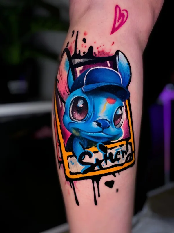 female color watercolor tattoo on shin #93506 | Tattoo Artist Юлия Колесникова