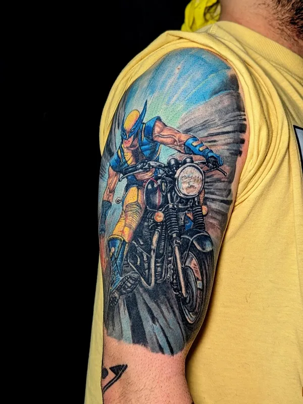male color illustrative Tatuagem em full sleeve #93541 | Tatuador karen_tattooer (Karen Bagdasarian)