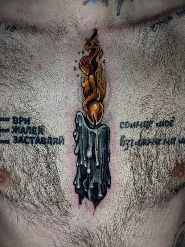 male color illustrative Tatuagem em chest #93548 | Tatuador karen_tattooer (Karen Bagdasarian)