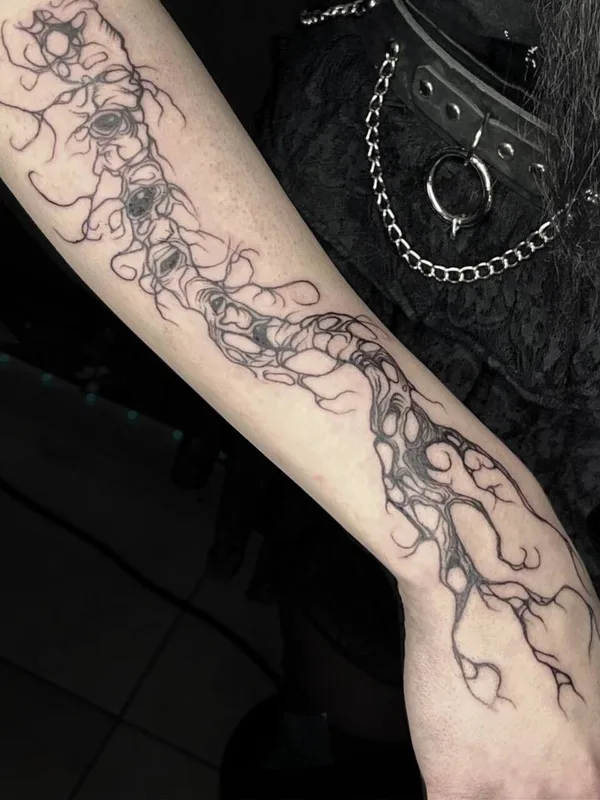 black linework татуировка на forearm #93622 | Тату мастер Виктория Левина