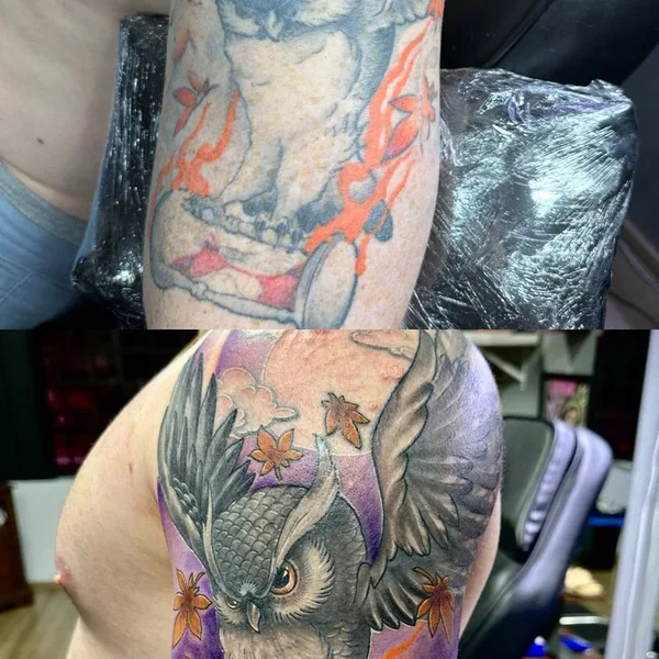 Watercolor tattoo by Neto Tattoo Florida in Boca Raton