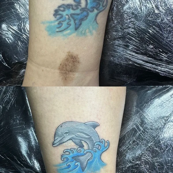 Watercolor tattoo by Neto Tattoo Florida in Boca Raton
