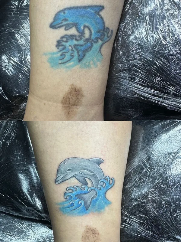female color coverup Tatuagem em shin #93688 | Tatuador Neto Tattoo Florida