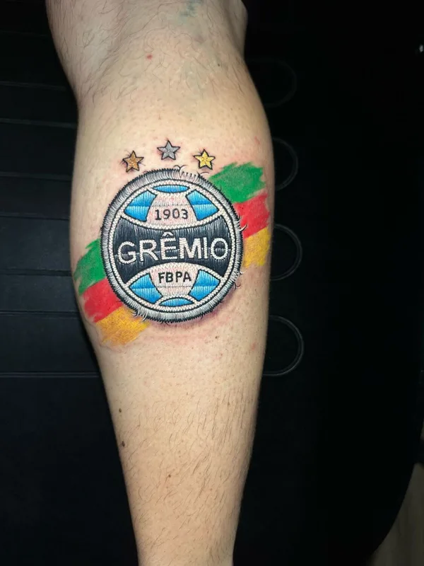 male color patch Tatuagem em shin #93690 | Tatuador Neto Tattoo Florida