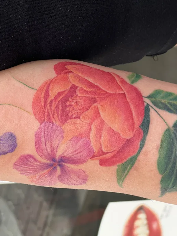 female color watercolor татуировка на forearm #100873 | Тату мастер Nagehan Fenman
