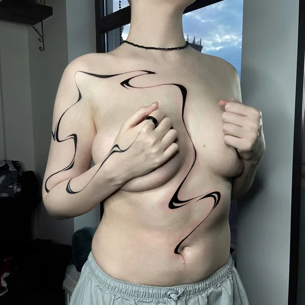 Abstract tattoo by Ксюша Борзая in Краснодар