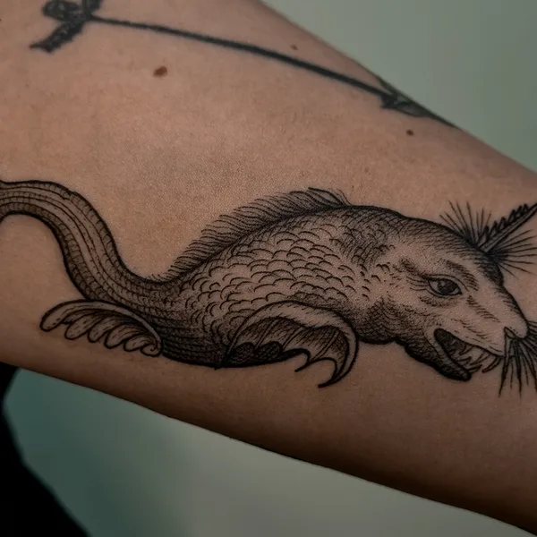 engraving tattoo by Юлия Руста  in Москва