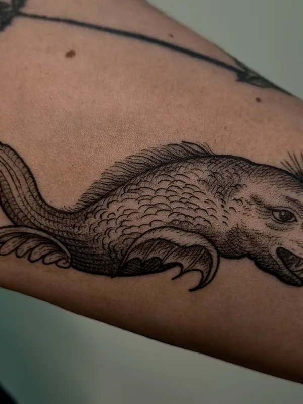 engraving tattoo by Юлия Руста  in Москва