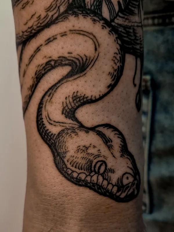 engraving tattoo by Юлия Руста  in Москва