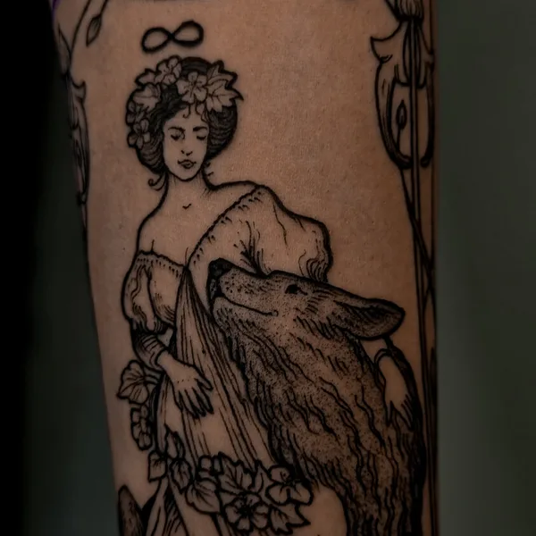 engraving tattoo by Юлия Руста  in Москва