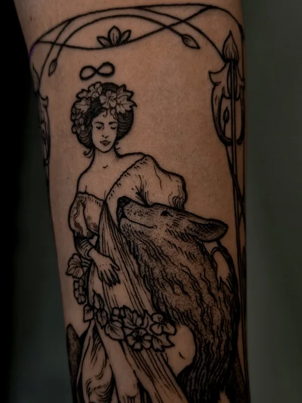 engraving tattoo by Юлия Руста  in Москва