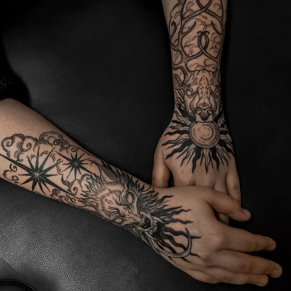 engraving tattoo by Юлия Руста  in Москва
