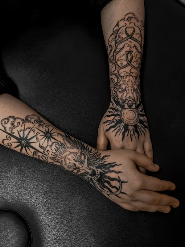 engraving tattoo by Юлия Руста  in Москва