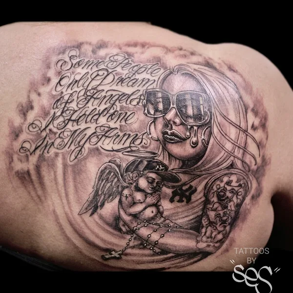 Чикано tattoo by Ses Con in Little Falls