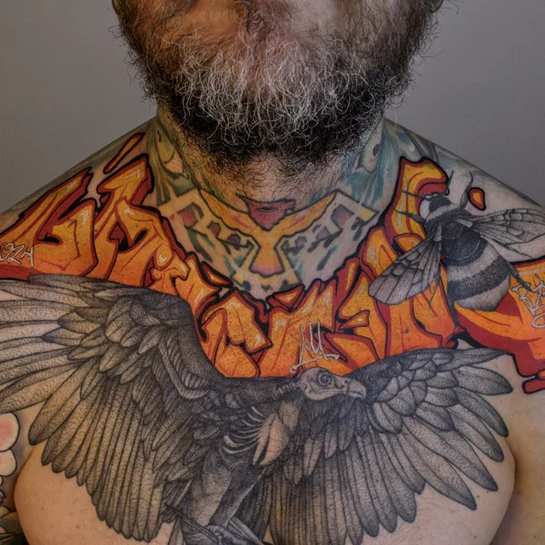 Calligraphy tattoo by Nikita Presnyakov in Tbilisi