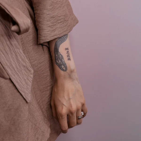 Graphic tattoo by ALEXANDRA DUDKA in Limassol