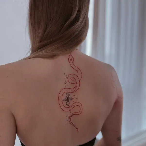 Graphic tattoo by ALEXANDRA DUDKA in Limassol